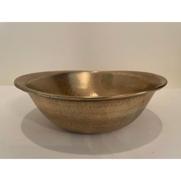 Cravings By Chrissy Teigen Rough Aluminum Bowl in Champagne Gold - Picture 1 of 3